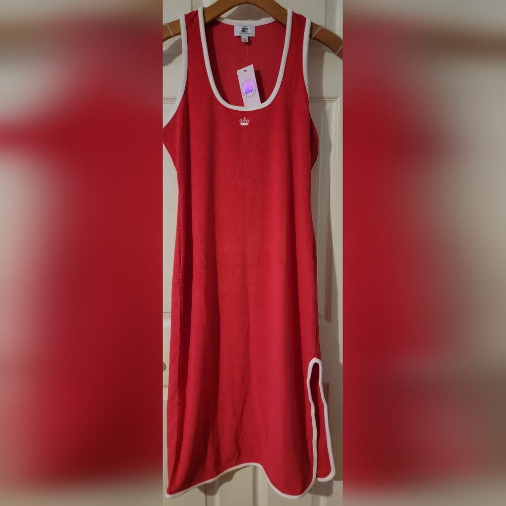 Juicy By Juicy Couture Towel Terry Sleeveless Midi T-Shirt Dress / Size Large